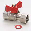BV.650.0404 Кран шаровый для подключения манометра MVI 1/2"HРx1/2"BР