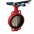 Затвор дисковый межфланцевый Ridval RVB 01 DN100 корп чугун, диск чугун,с УКП о/з.IP64 КРАСНЫЙ