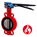 Затвор дисковый межфланцевый Ridval RVB 01 DN100 корп чугун, диск чугун,с УКП о/з.IP64 КРАСНЫЙ