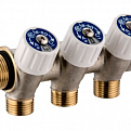 1135951 USYSTEMS коллектор SH 3/4" с вентилями НР/ВР 3x1/2"НР, ц/ц 38мм '5И